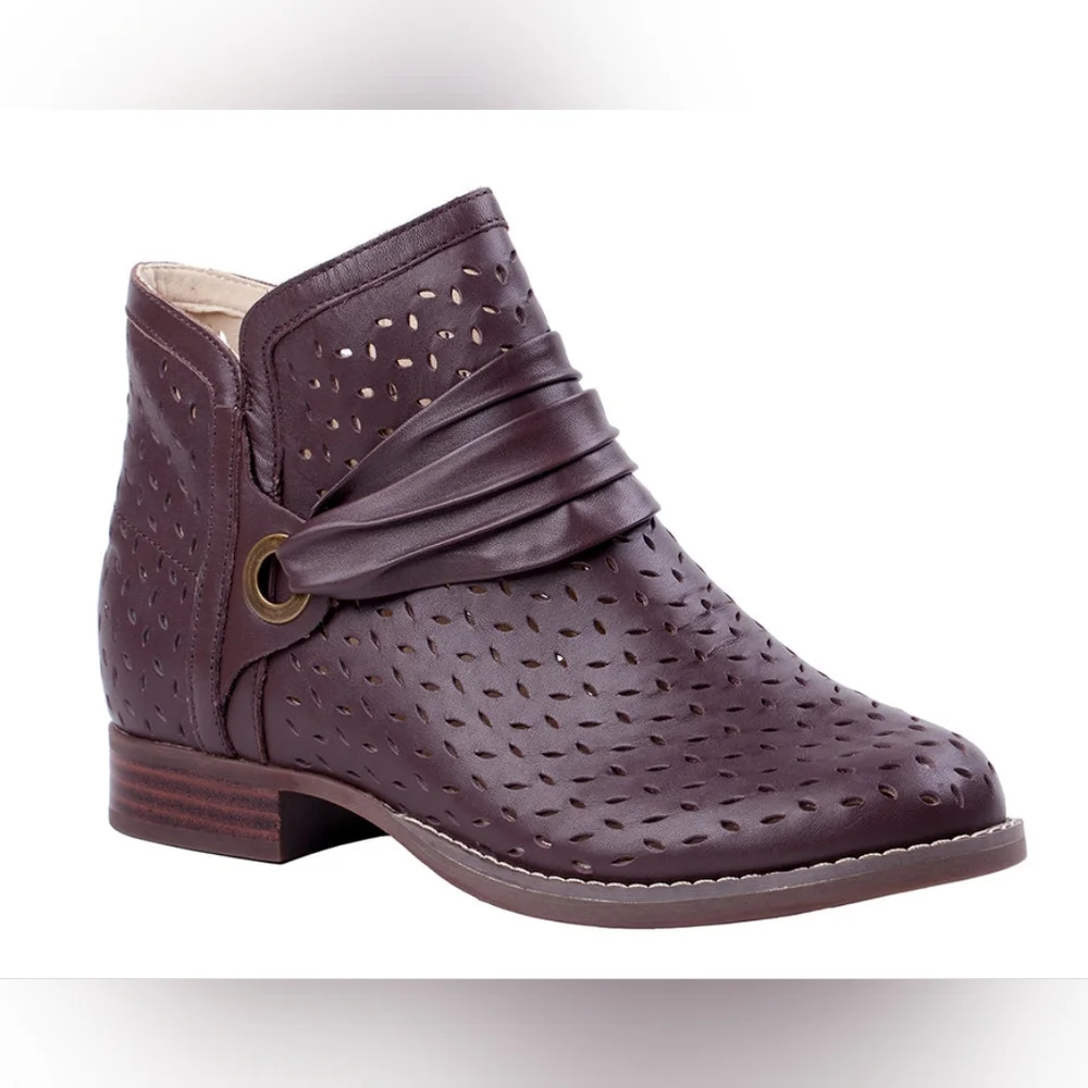 NWB Waco Priscilla Leather Bootie In French Roast Color Size 9.5
